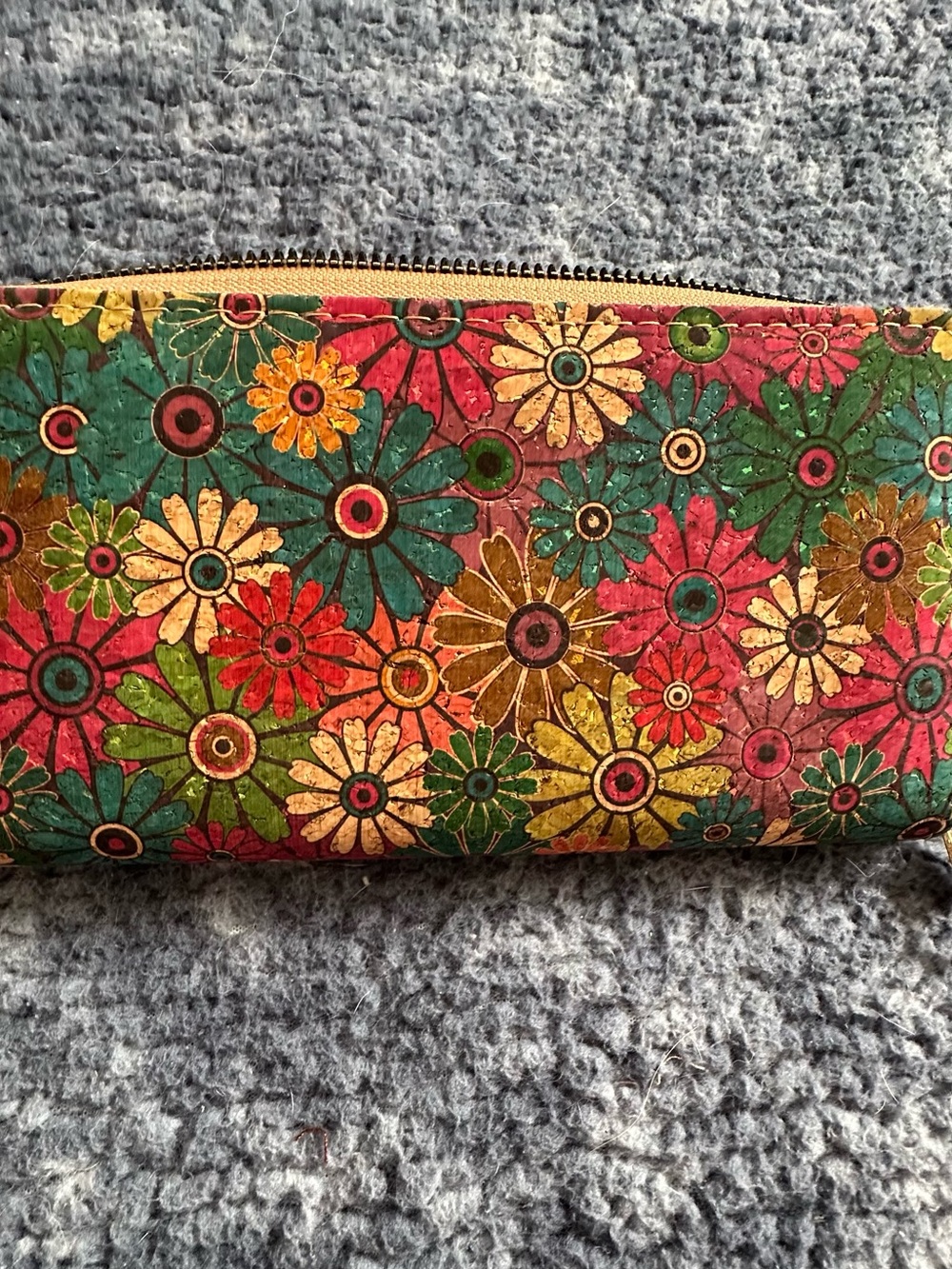 Floral Multi-Color Women's Zip Wallet - Picture 5 of 8